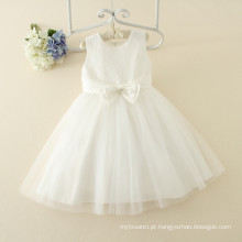 Princess frocks designs Vestuário de festa de casamento branco para meninas